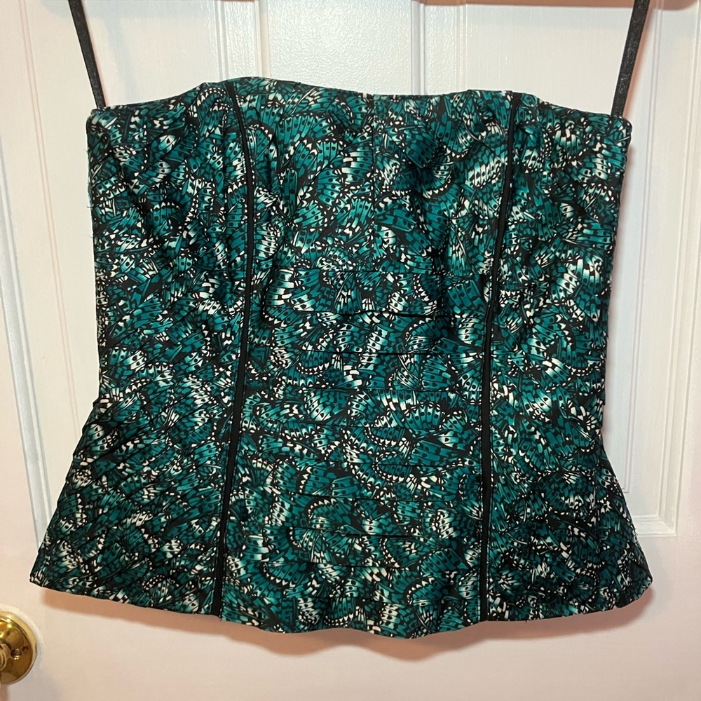 White House Black Market Strapless Butterfly Corset Top (Size 4)